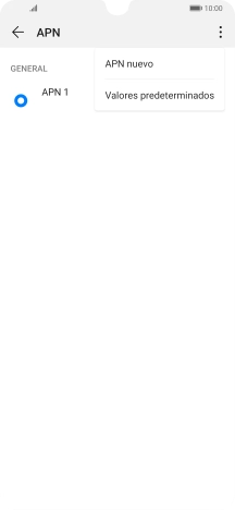 Pulsa APN nuevo.