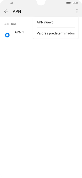 Pulsa APN nuevo.