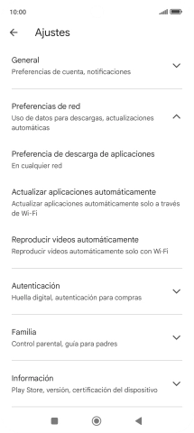 Pulsa Actualizar aplicaciones automáticamente.
