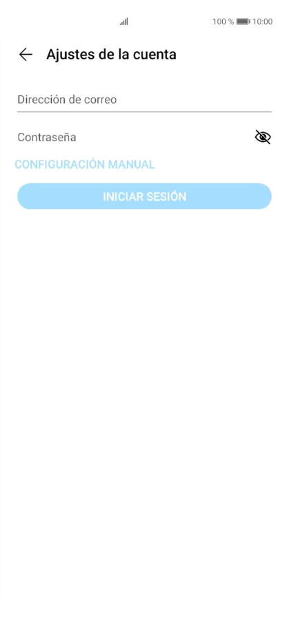Pulsa Dirección de correo e introduce tu dirección de correo electrónico.