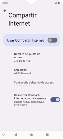 Pulsa Contraseña del punto acceso.