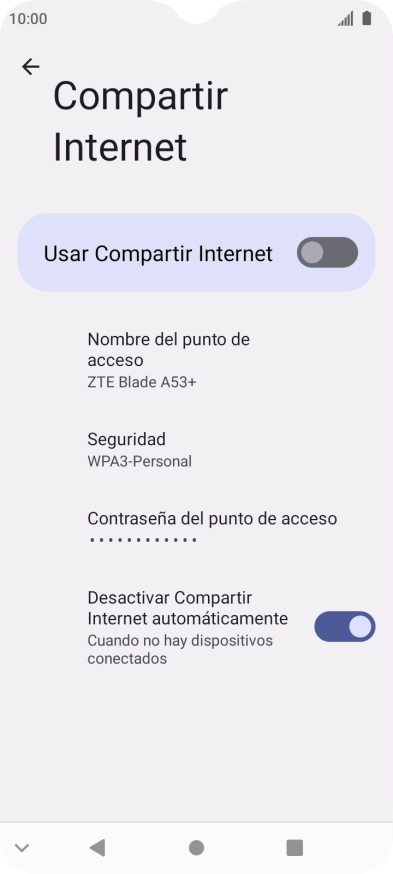 Pulsa Contraseña del punto acceso.