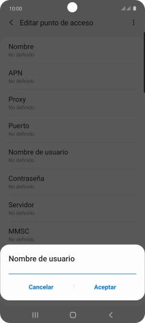 Introduce wap@wap y pulsa Aceptar.