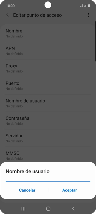 Introduce wap@wap y pulsa Aceptar.