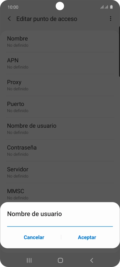 Introduce wap@wap y pulsa Aceptar.