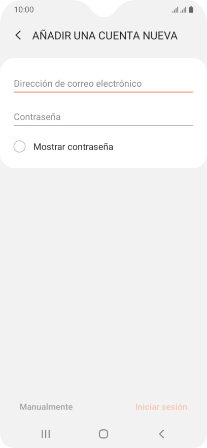Pulsa Dirección de correo electrónico e introduce tu dirección de correo electrónico.