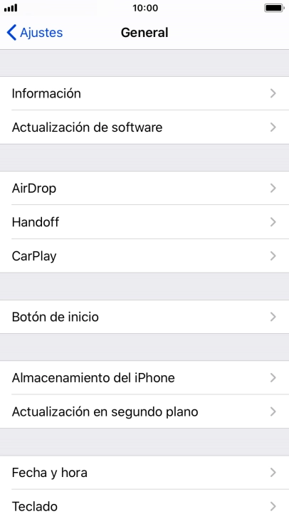 Pulsa Actualización de software. Si hay una versión de software nueva disponible, aparecerá ahora en la pantalla. Sigue las indicaciones de la pantalla para actualizar el software del teléfono.