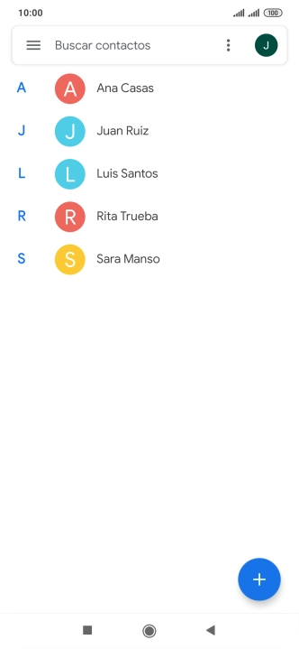 Pulsa el contacto deseado.