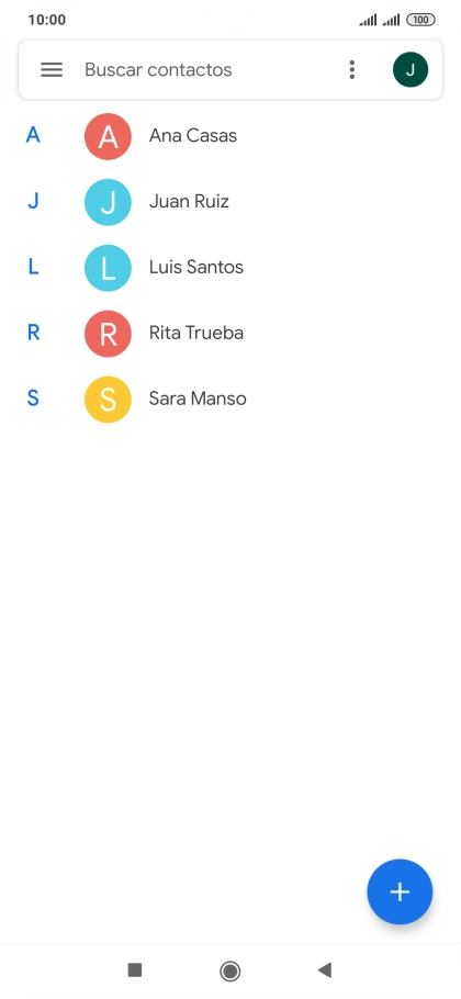 Pulsa el contacto deseado.