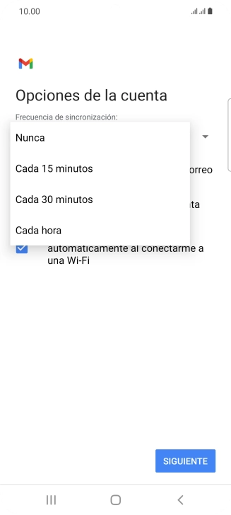 Pulsa el ajuste deseado.