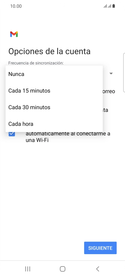 Pulsa el ajuste deseado.