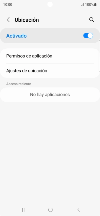 Pulsa Permisos de aplicación.