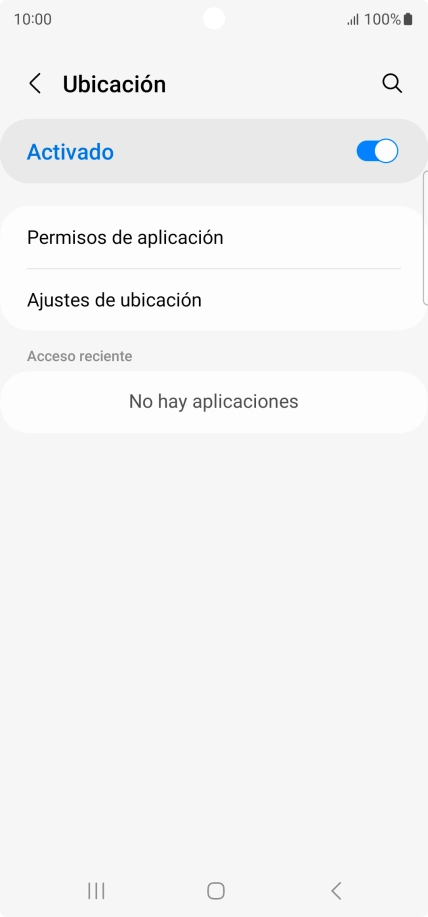 Pulsa Permisos de aplicación.