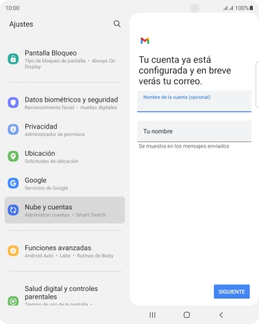Pulsa Tu nombre e introduce el nombre del remitente.