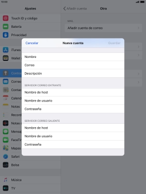 Pulsa Nombre de usuario e introduce el nombre de usuario de tu cuenta de correo electrónico.