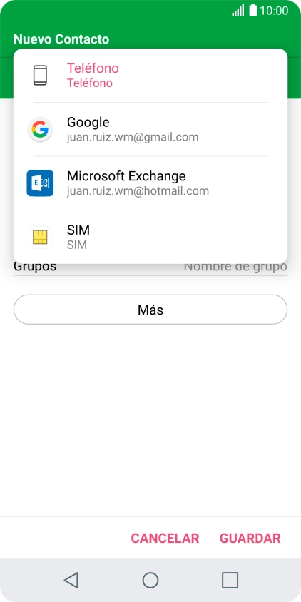 Pulsa Teléfono.