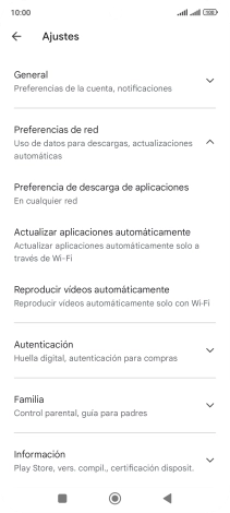 Pulsa Actualizar aplicaciones automáticamente.