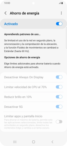Pulsa la tecla de inicio para terminar y regresar a la pantalla de inicio.