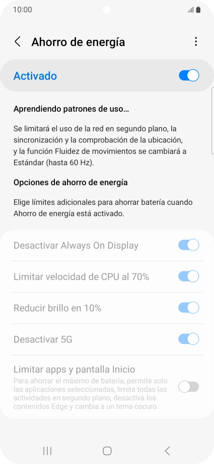 Pulsa la tecla de inicio para terminar y regresar a la pantalla de inicio.
