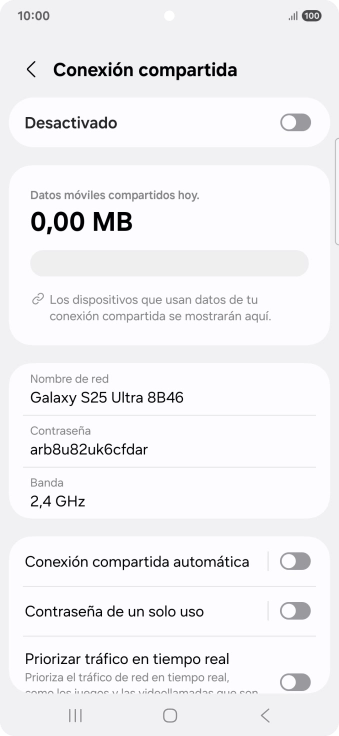 Pulsa Nombre de red.