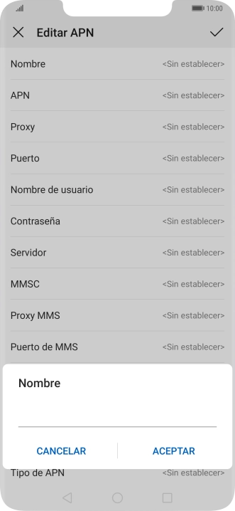 Introduce Vodafone Internet y pulsa ACEPTAR.