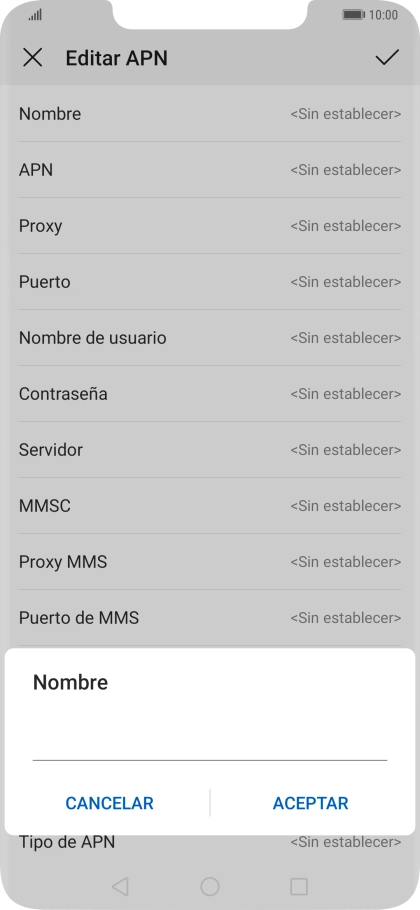 Introduce Vodafone Internet y pulsa ACEPTAR.