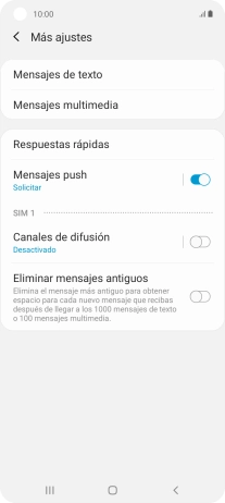 Pulsa Mensajes de texto.