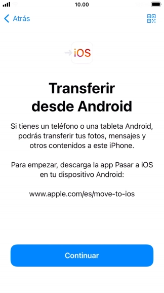 Para transferir contenido a tu teléfono, tienes que haber instalado la app 
