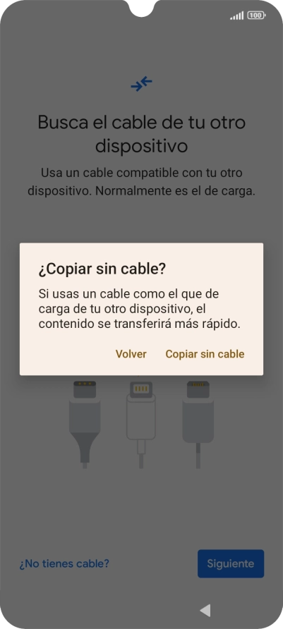 Pulsa Copiar sin cable.