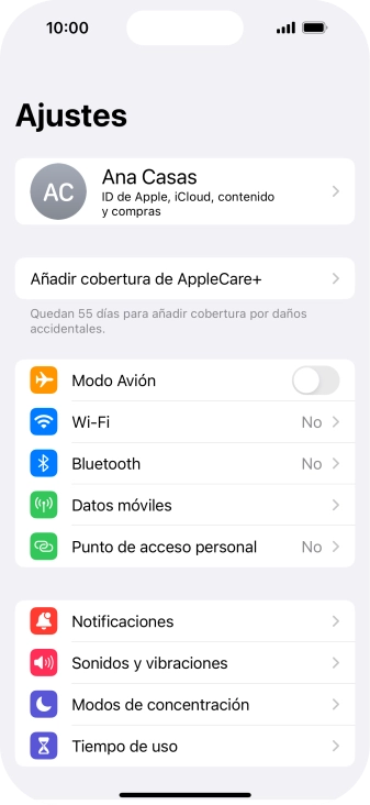 Pulsa Datos móviles.