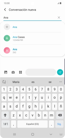 Pulsa el contacto deseado.