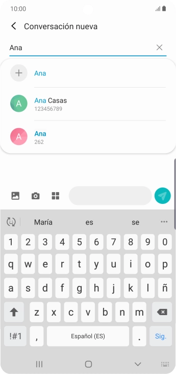Pulsa el contacto deseado.