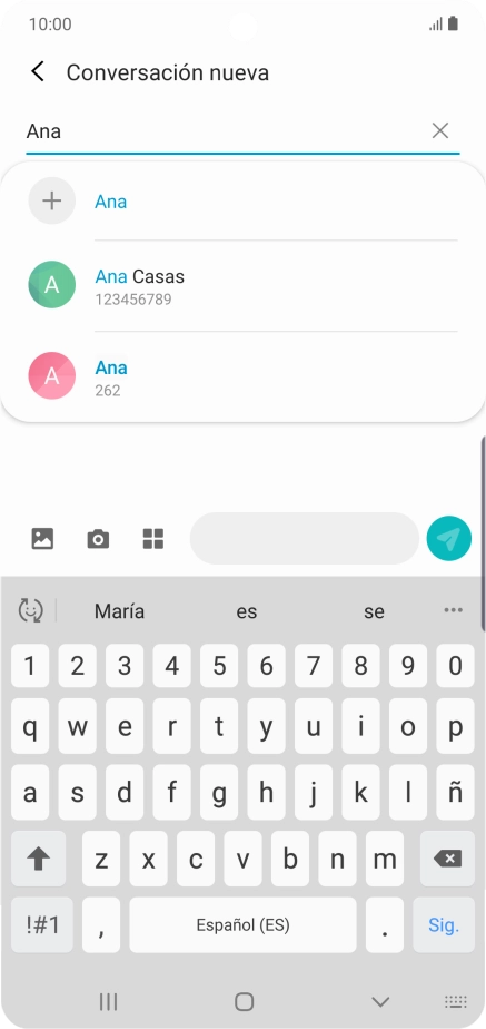 Pulsa el contacto deseado.