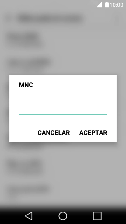 Introduce 01 y pulsa ACEPTAR.
