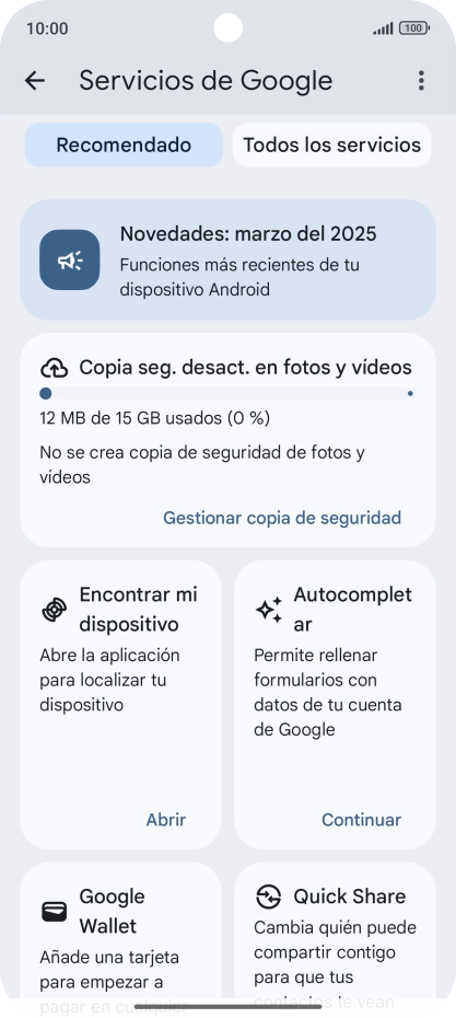 Pulsa Encontrar mi dispositivo.