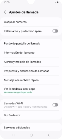 Pulsa Servicios adicionales.