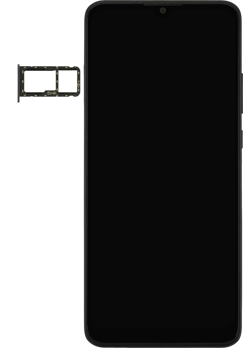 Gira la tarjeta SIM de modo que la esquina biselada de la tarjeta coincida con la esquina biselada de su contenedor. A continuación insértala en el contenedor.
