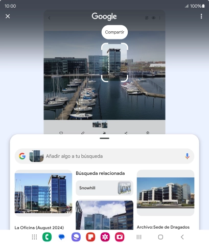 Sigue las indicaciones de la pantalla para utilizar los resultados de búsqueda.