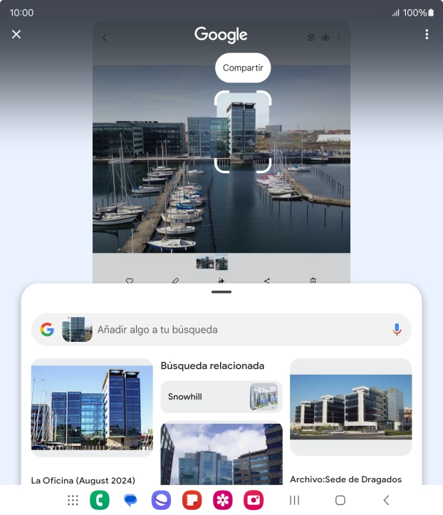 Sigue las indicaciones de la pantalla para utilizar los resultados de búsqueda.