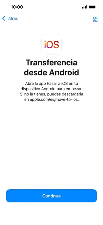 Para transferir contenido a tu teléfono, tienes que haber instalado la app 