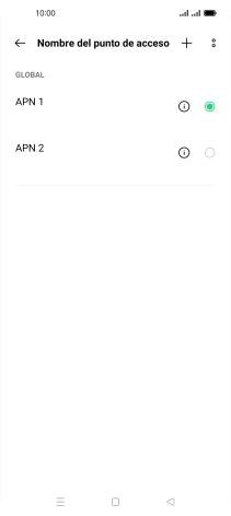 Pulsa en el campo junto a la conexión de datos para activarla.