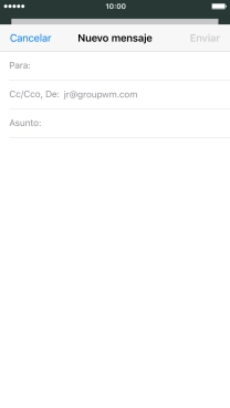 Pulsa en el campo de búsqueda e introduce las primeras letras del nombre del destinatario deseado.