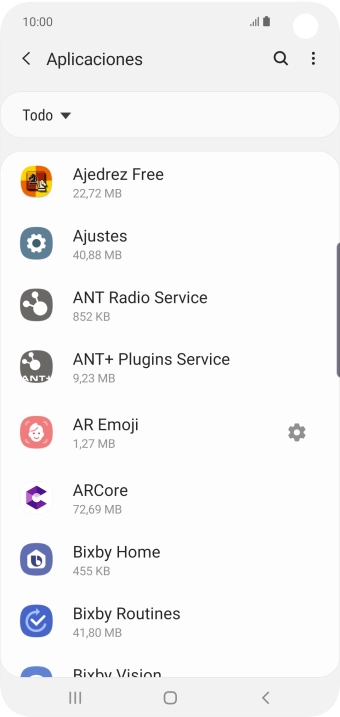 Pulsa la app deseada.