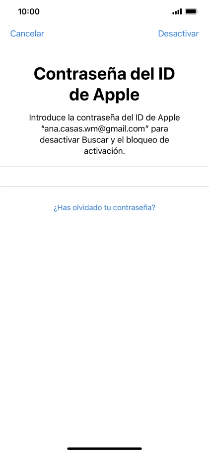 Pulsa Desactivar.