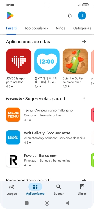 Pulsa el icono de perfil.