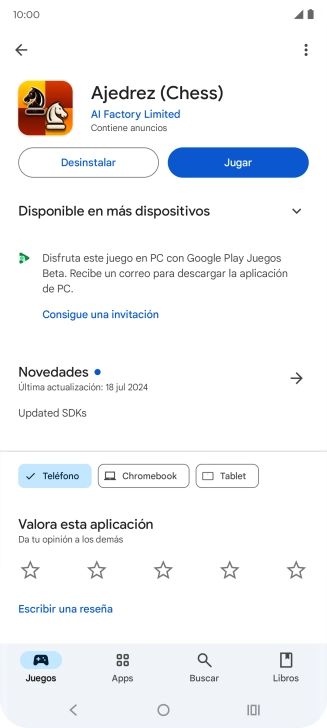 Pulsa Desinstalar.