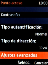 Selecciona Tipo de autentificación:.