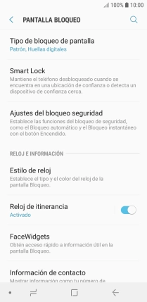 Pulsa Tipo de bloqueo de pantalla e introduce el código de seguridad extra que has creado anteriormente.