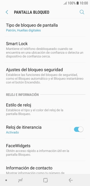 Pulsa Tipo de bloqueo de pantalla e introduce el código de seguridad extra que has creado anteriormente.