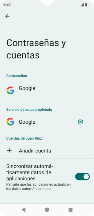 Pulsa Añadir cuenta.